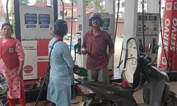 Massive Fuel Prices : Normal petrol Rs. 106.06, Xtra Premium Petrol Rs. 109, Diesel Rs. 98.57 in Agartala